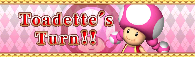 DailyToadette's tweet image. Toadette&apos;s turn indicator from Mario Party 8