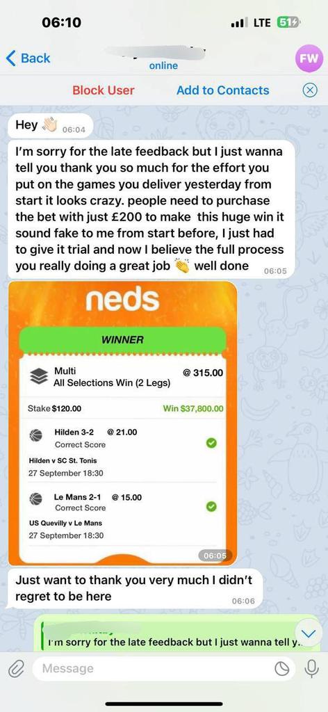 More People are ready to win from today’s fixed information 🔥🔥

Don’t miss out on this opportunity 

Payment ongoing ✨✅

Group t.me/+NAGCtd7ev1oxZ…