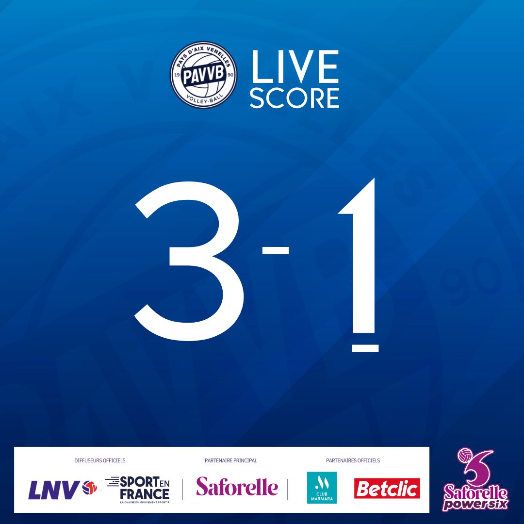 [𝗥𝗘𝗦𝗨𝗟𝗧𝗔𝗧]
𝗝𝟭 - 𝗖𝗛𝗔𝗠𝗣𝗜𝗢𝗡𝗡𝗔𝗧 𝗗𝗘 𝗙𝗥𝗔𝗡𝗖𝗘
𝗦𝗔𝗙𝗢𝗥𝗘𝗟𝗟𝗘 𝗣𝗢𝗪𝗘𝗥𝗦𝗜𝗫 ⚪️🔵

Les #RBL s'inclinent 3-1 contre <a href="/VolleyMulhouse/">Volley Mulhouse Alsace</a>.

RDV le 05/10 19h <a href="/Pavvb/">Pays Aix Venelles VB</a> vs <a href="/VNVBofficiel/">Vandoeuvre Nancy Volley-Ball (officiel)</a> à 🏠🔥

🎟️ : pavvb.fr/billetterie/

#laprovenceaucoeur #volleyballenprovence