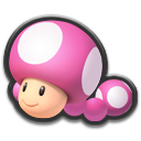 DailyToadette's tweet image. Toadette&apos;s character select icon from Mario Kart 8