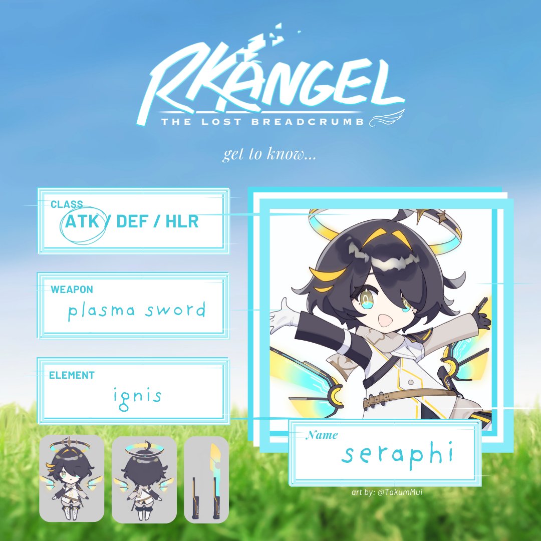 💠"RKANGEL: The Lost Breadcrumb" - THE CREW💠

Meet Rita and her flying companion, Seraphi!  😇

My JRPG themed birthday party starts on 10/4 @ 3 PM PDT (10/5 @ 7 AM JST)!
Will you join us on this epic journey?

#RKAngelQuest2024 #RitaBdayGifts2024
Art by: #TakumMui