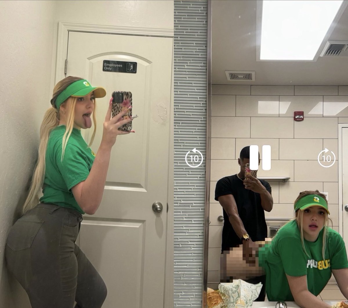 jbedmo's tweet image. just saw the Subway bathroom 
👇👇
kirteexe.tv/4/7403912

she got fired from Subway cuz of this video
👇