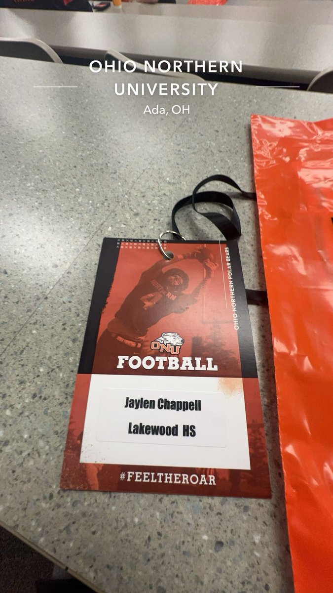 JaylenChappell's tweet photo. had a great visit at @OhioNorthernFB, thanks @shaqblaq23 for the invite.
@LKWD_rangerfb @LkwdAthletics https://t.co/QlKOqwk7ZA