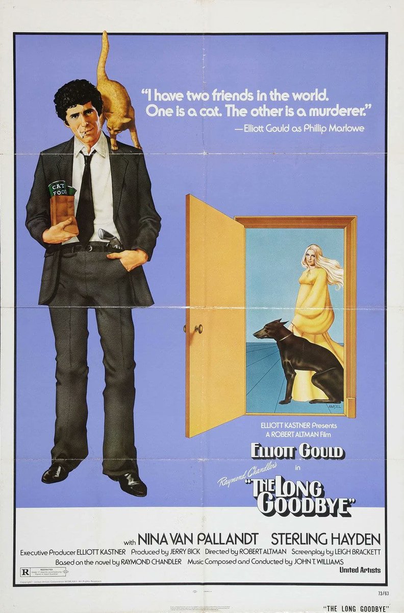 obsessed with the original US poster of The Long Goodbye, by Richard Amsel. marketing quickly went in a different direction after the film's initial poor reception. it's gorgeous &amp; perfect