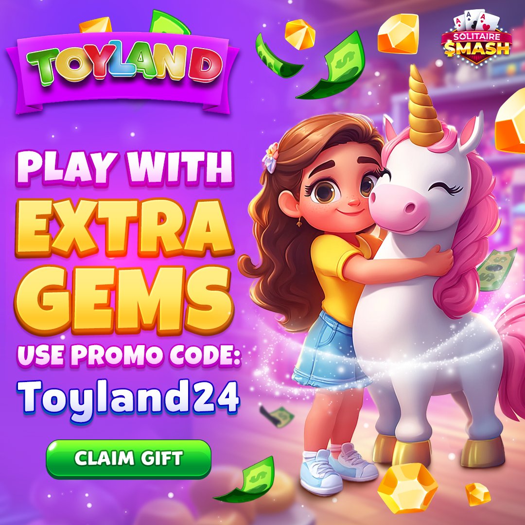 SolitaireSmash's tweet photo. Get playful with a #FREE GIFT! 🎁😍
Enter promo code ✨ Toyland24 ✨ in the Gifts tab of the app to claim yours 👈🥰
Tap the link to open the toy chest now! 🧸🧩 >>> https://t.co/jngFK84Oj7
*The event will end on October 04 2024 18:00 PM UTC https://t.co/Ktd21gEhZt