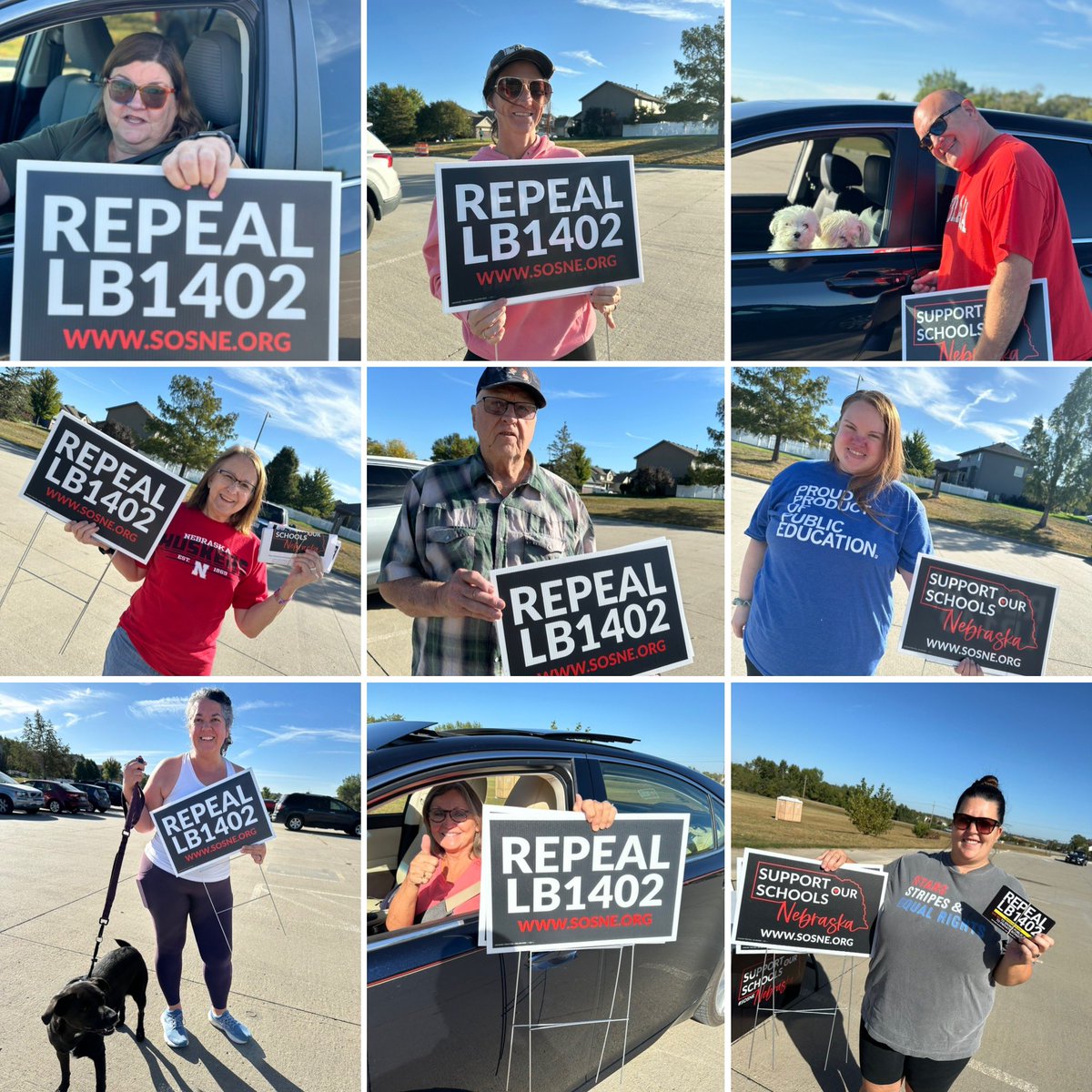 wesjensen86's tweet photo. Folks in Elkhorn were eager to get their @SOSNebraska signs this morning &amp; cannot wait to vote REPEAL on Measure 435/LB1402.

Learn more at https://t.co/M6S6nY9cex. #REPEAL1402 #SOSNE 

1/🧵 https://t.co/OMYVk7Zzo4
