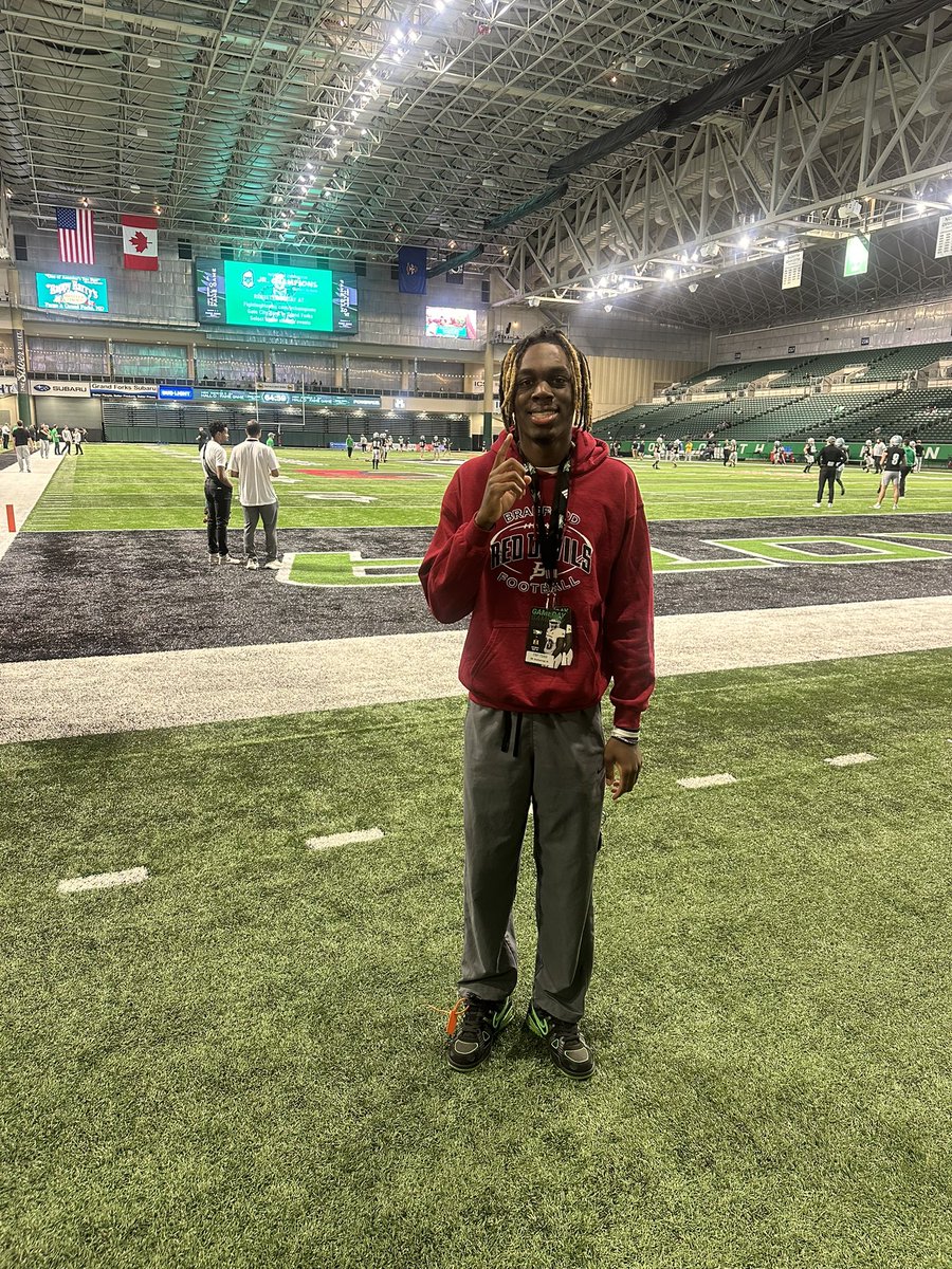 Tonyfisher24's tweet image. Thank you
 @UNDfootball for having me today I had a great time watching you guys win can’t wait to make it back down to campus in the future!! @UNDsports @IsaacFruechte14 @SamKing10 @TrevorOlson62 @GazmendO54 @KBHSAthletics @BradfordKUSD
