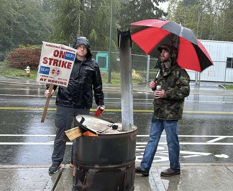 Day 16 - Strike Update
September 28, 2024

Rain or shine, Holding the Line!

IAM Strike/Debit Card distribution continues next week on Monday (9/30), Wednesday (10/2), and Friday (10/4) from 10 AM - 2 PM. All pick-ups will be at the Seattle Union Hall at 9125 15th Place South,