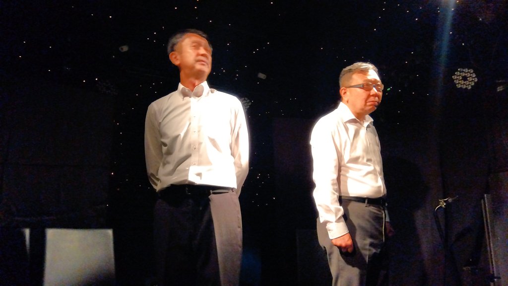 miyabimasaya's tweet photo. 『THE COMEDY SKETCH SHOW2絶望ボンボヤージュ』@池袋FIELD(2024/09/28)
9・引きこもり見合い
ひきこもり息子の父∶川崎賢一
ひきこもり娘の父∶弱つよむ https://t.co/8aEIFx1NhT