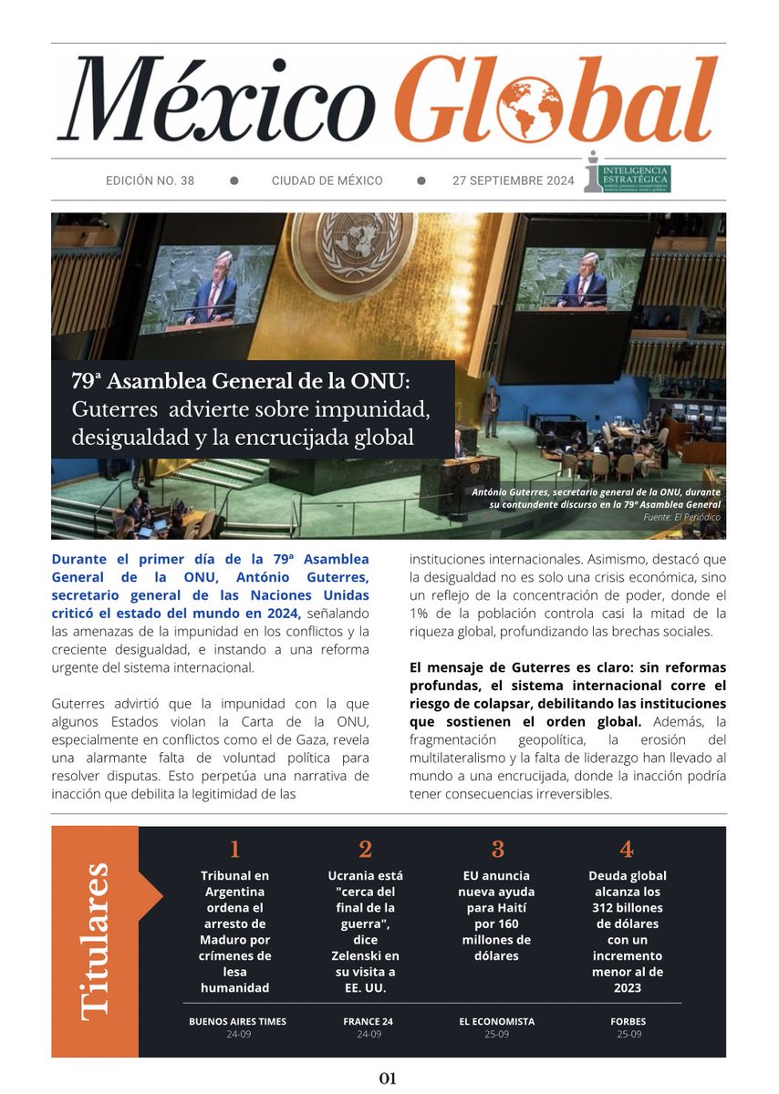 IntelEstr's tweet image. #MexicoGlobal edición 38 🇺🇳

@gemijose