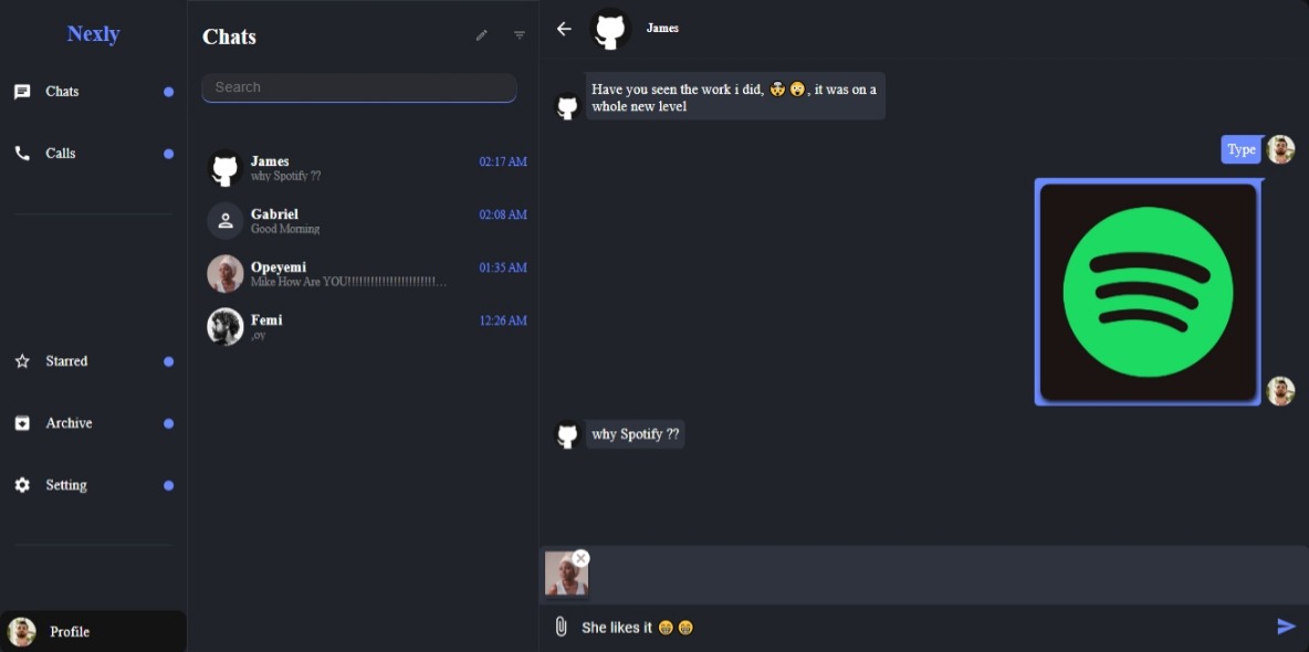 dave_154______'s tweet photo. Added Image sharing features, and fixed a few bugs.

Repo: https://t.co/k0pHT0T7pD

#webdevelopment #Frontend #developer #selftaughtprogrammer #programming 
#Reactjs https://t.co/pG9eHLc29z