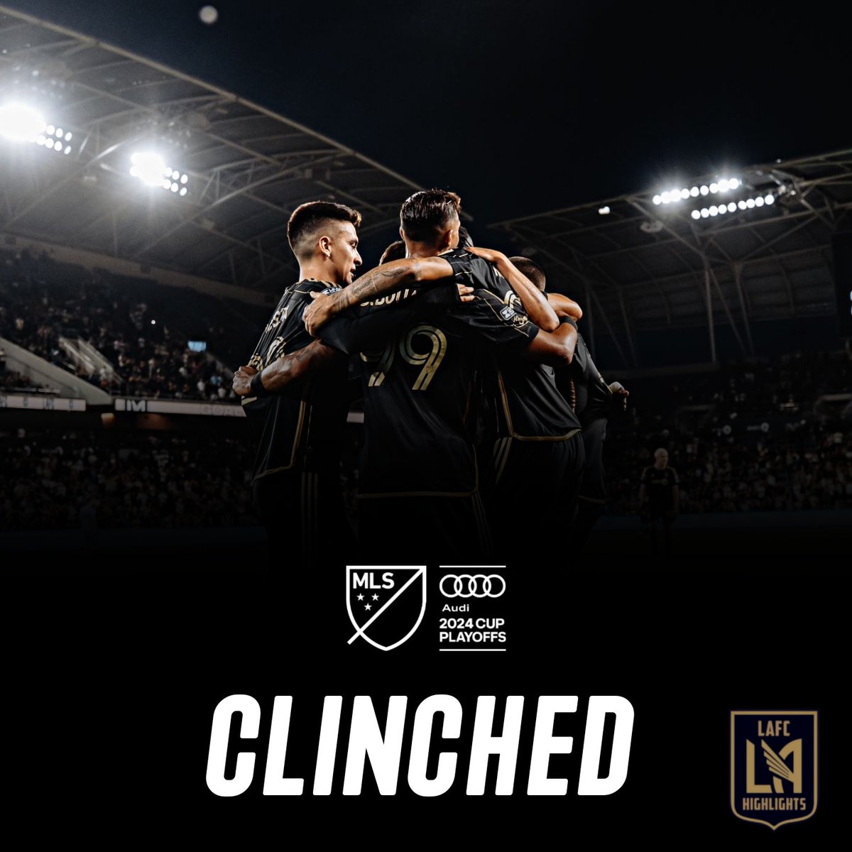 LAFC have clinched their spot in the Audi 2024 MLS Cup Playoffs ✔️

#LAFC | #MLS