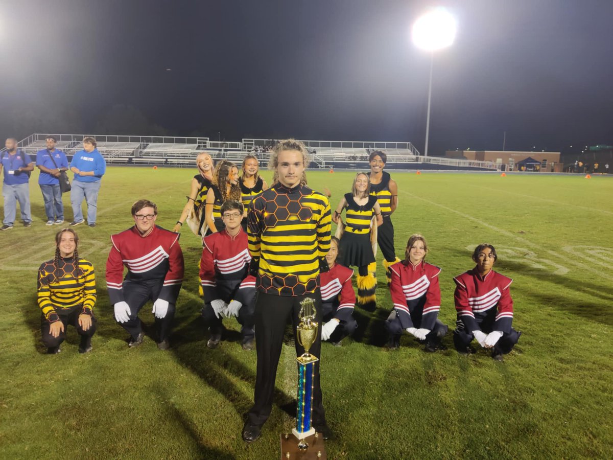 Great job tonight Warriors! 👏 
Class 3A
2nd Place Percussion 
2nd Place Drum Major
1st Place Color Guard
Best Visual Performance
Best General Effect
First Place Overall Class 3A
Grand Champion of the River City Classic.

Congratulations 🎊