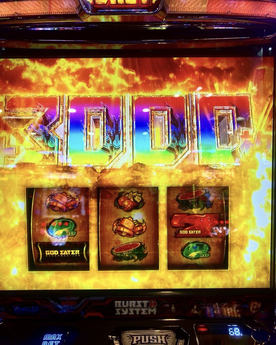 Pizza__t's tweet photo. 持ちメダル1プッシュでチャンス目からそのままAT入って金ノ咢1撃3000枚
前任者が差枚プラスだったので1000枚残してエンディングへ https://t.co/BteextC6jP