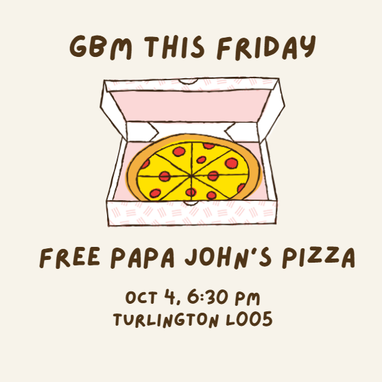 Hey gators! We hope everyone is doing well after the hurricane.  Join us in Turlington L005 this Friday the 4th at 6:30PM for our second GBM of the semester. Pizza will be provided courtesy of our sponsor Gift Certificates and More, so make sure to come hang out!   #ufmae