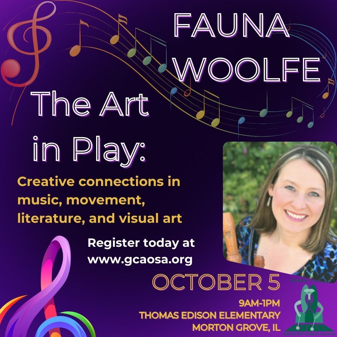 How time has flown! Our next workshop is just 7 DAYS away! What is your favorite piece of visual art to incorporate into your class? #GCAOSA #AOSA #Orff #MusicTeacher