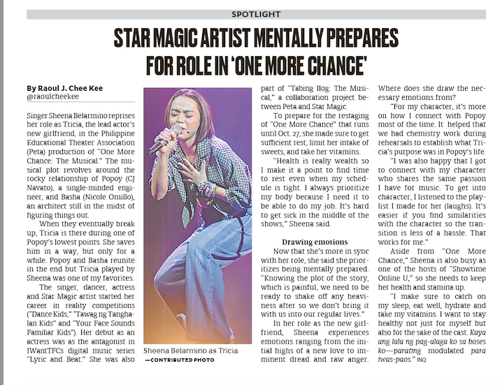 Star Magic artist mentally prepares for role in ‘One More Chance’

Read more: entertainment.inquirer.net/578843/star-ma… 

#sheenabelarmino #onemorechance