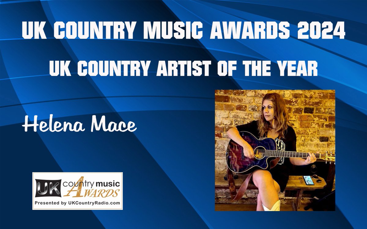 Congratulations @HelenaMace - winner of UK Country Artist of the Year at The UK Country Music Awards