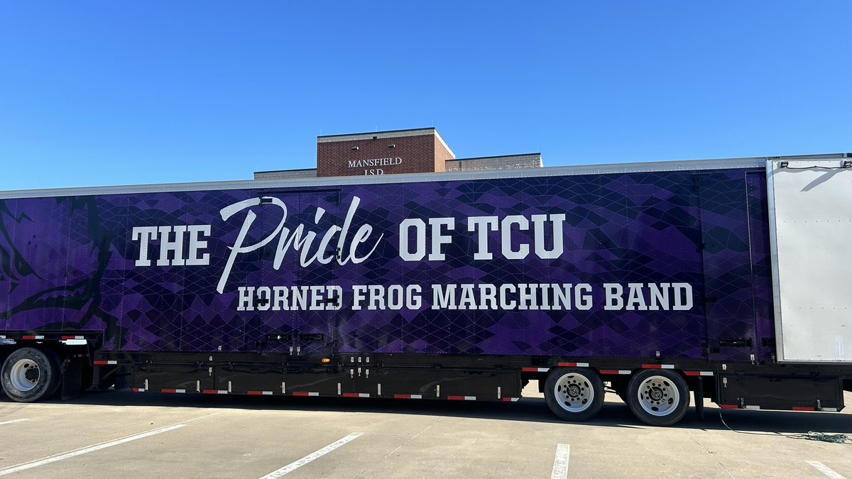 007lancaster's tweet photo. Preview of Champions Contest today in Mansfield for the LakeRidge Eagle Band!! A bonus: we got to watch the @tcuband perform! 🥁 GO EAGLES! GO FROGS! #BandMom #FrogMom @camlancaster21 💜
