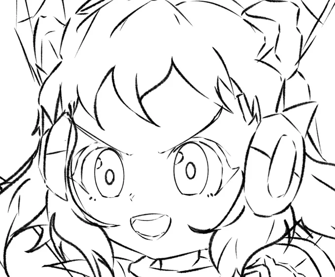 ～♪
だーれだ?
…to be continued...
#イラスト #WIP 