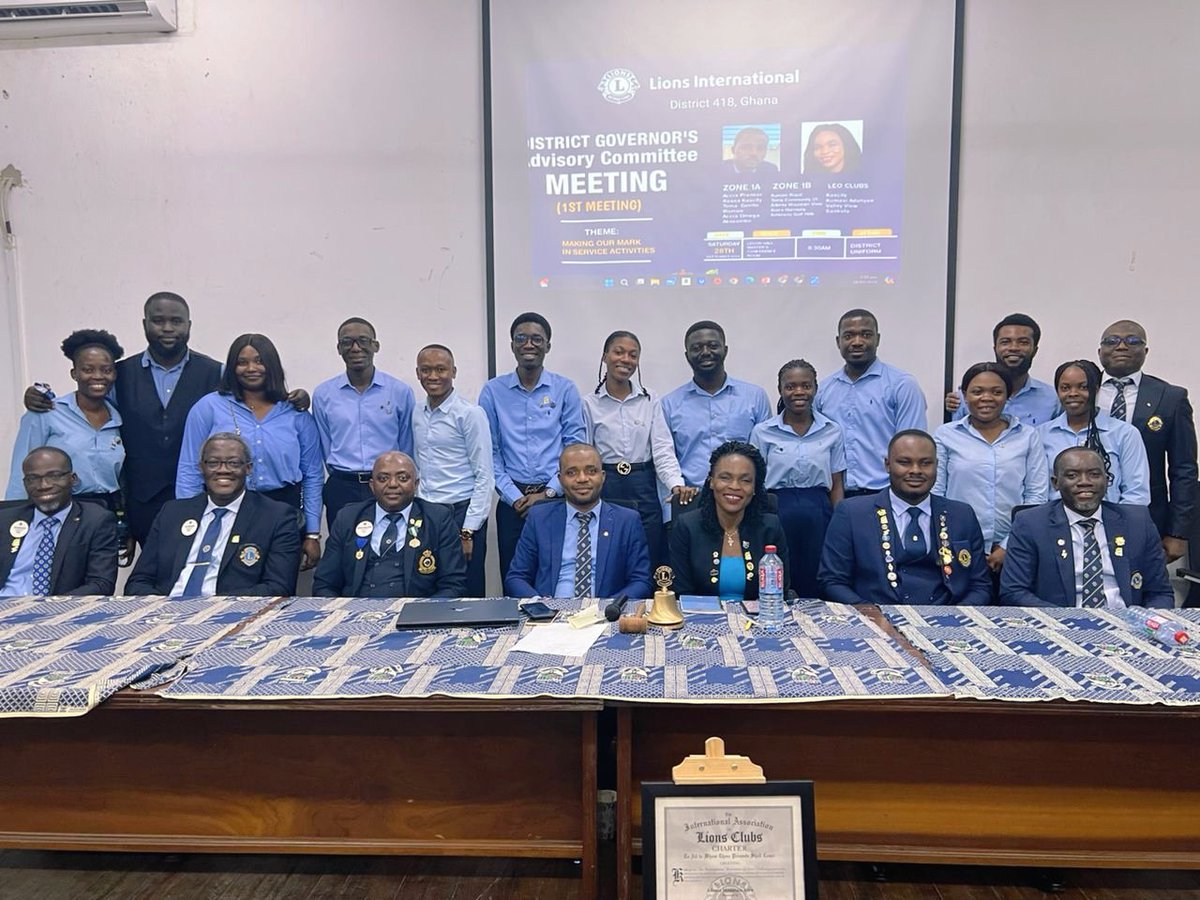 BigGhansah's tweet photo. Today, I joined the District Governor's Advisory Committee meeting at the Legon Hall conference room, University of Ghana. Reports of various activities performed by clubs in the zone were presented. Indeed, we are making our mark in our community by touching lives.  
#Weserve 🦁 https://t.co/qRx988Vt3C