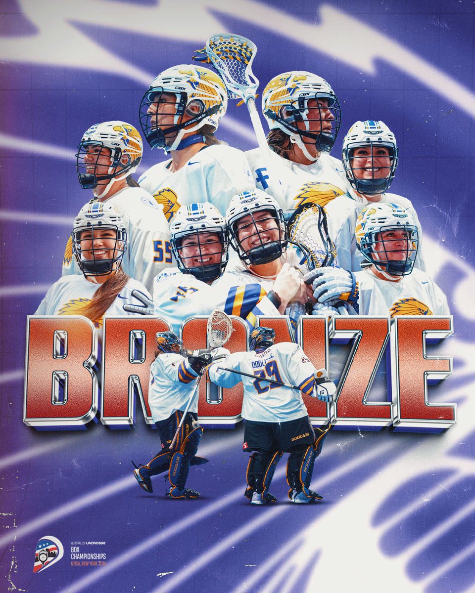 HISTORY FOR THE HAUDENOSAUNEE WOMEN!

With a 21-4 victory over Australia this afternoon, they have claimed their first ever Bronze Medal in Box Lacrosse 🟣