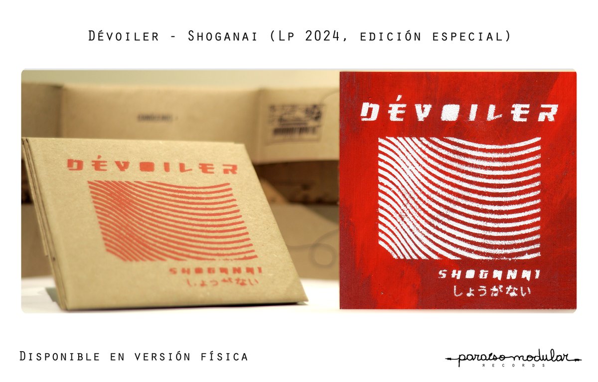 paraisomodular's tweet image. Paradisenses!  Con alegría les comentamos que la edición limita del Lp “Shoganai” de  Dévoiler está disponible en formato físico. Aprovechamos y agradecemos a  los que ya han comprado el álbum.
🏝️🎹

#paraísomodular #dévoiler #músicaelectrónicaalternativa