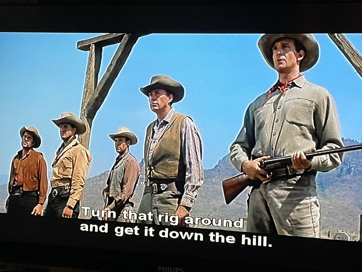Í sveitinni er ekki net en dvd spilari. (The Magnificent seven 1960)