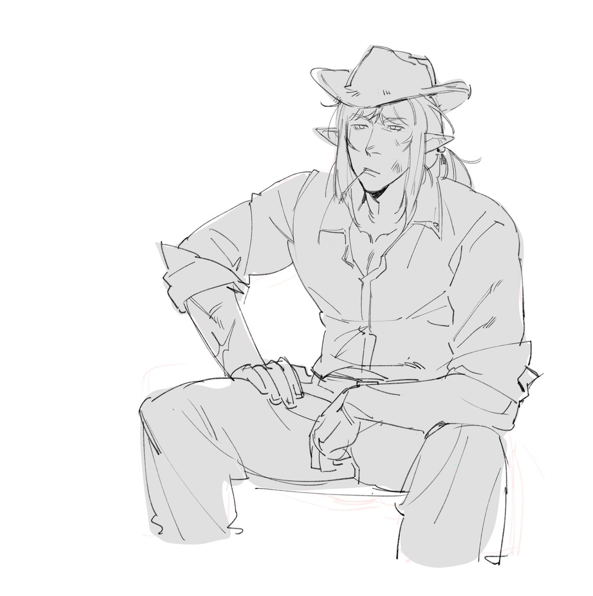 CUninvited's tweet image. Estinien would be a cute cowboy
