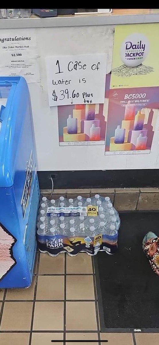 DylanEKnox's tweet photo. Price gouging is already occurring in Greene County. 

@AGTennessee this needs to be addressed immediately https://t.co/xUyEoUKYA5