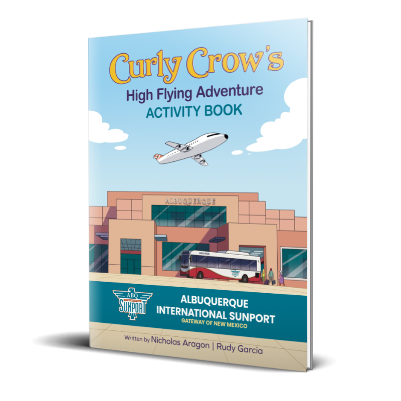 CurlyCrowBooks's tweet photo. Exciting news! 📚 Curly Crow's latest adventure is at the ABQ Sunport! 🎉 Our activity book is perfect for young travelers, with coloring pages, puzzles, and more to explore New Mexico's airports. Grab one during your next trip! ✈️ #CurlyCrow #ABQSunport #KidsBooks #FamilyTravel https://t.co/i4WBUkcikV