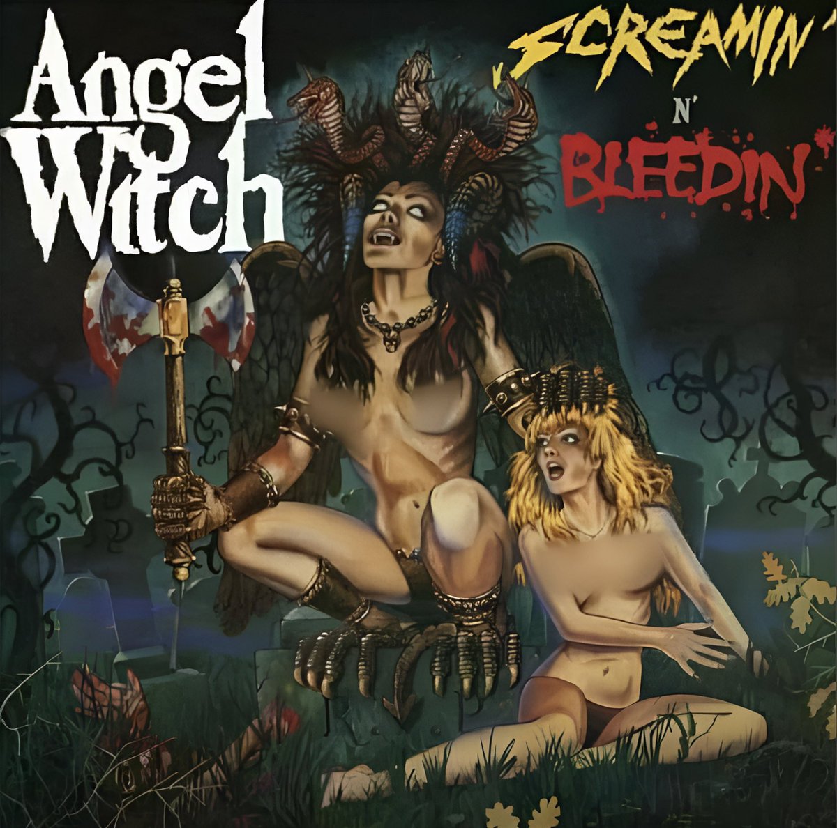 ThisDayInMETAL's tweet photo. Sept 28th 1985 #AngelWitch released the album “Screamin' 'n' Bleedin'” #EvilGames #Reawakening #WhoseToBlame #HeavyMetal 

Did you know...
IRON MAIDEN's Steve Harris once said in an interview that ANGEL WITCH probably never made it real big because of their bad management. https://t.co/POIutd6AIj