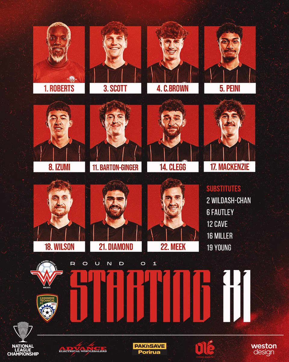 Here is how we line up for today's match! 

<a href="/WestonDesignNZ/">Weston Design</a> <a href="/nzleagues/">NZ National League 🏆🇳🇿</a>