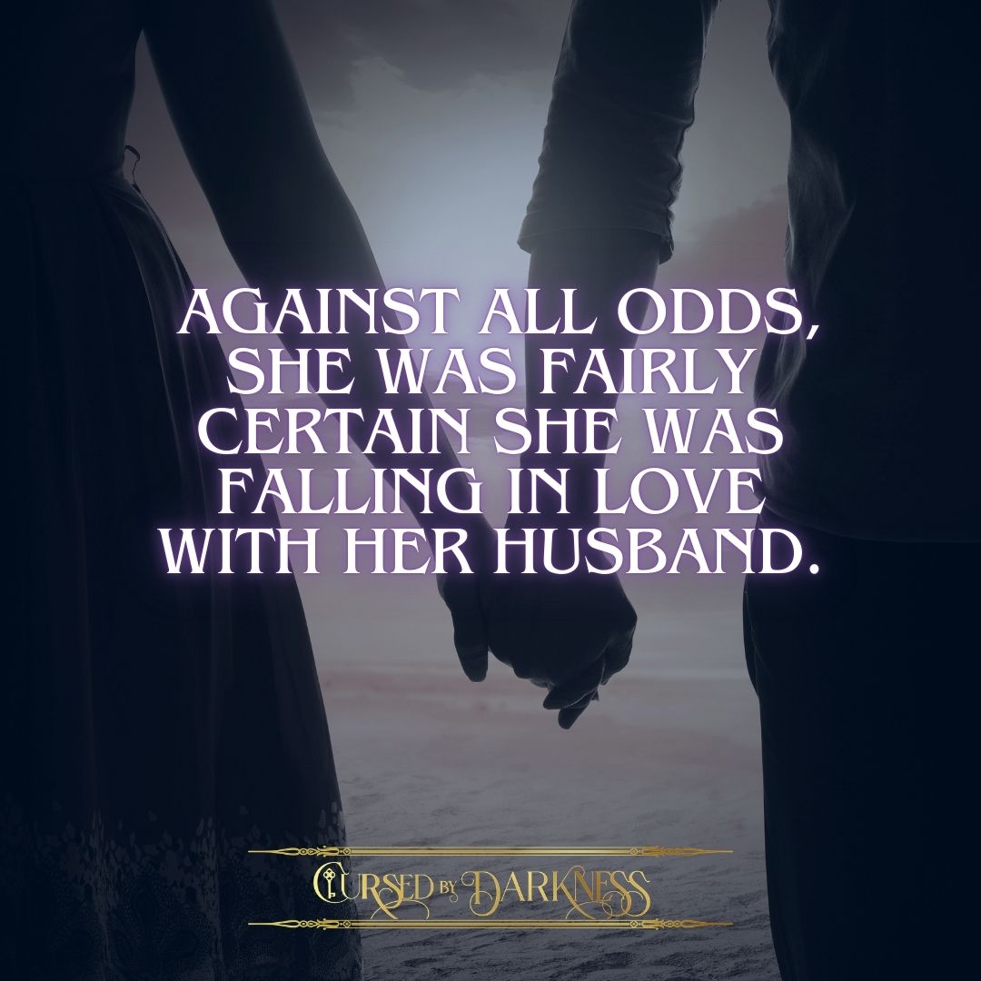 c8_marie's tweet photo. Against all odds, she was fairly certain she was falling in love with her husband.

👑🖤👑🖤👑

Cursed by Darkness, my spicy Bluebeard retelling, is now available! Grab your copy* here: https://t.co/KkyzPiuRa1

*Paperbacks and hardbacks will be available in the next couple days! https://t.co/q7C0BrSFsm