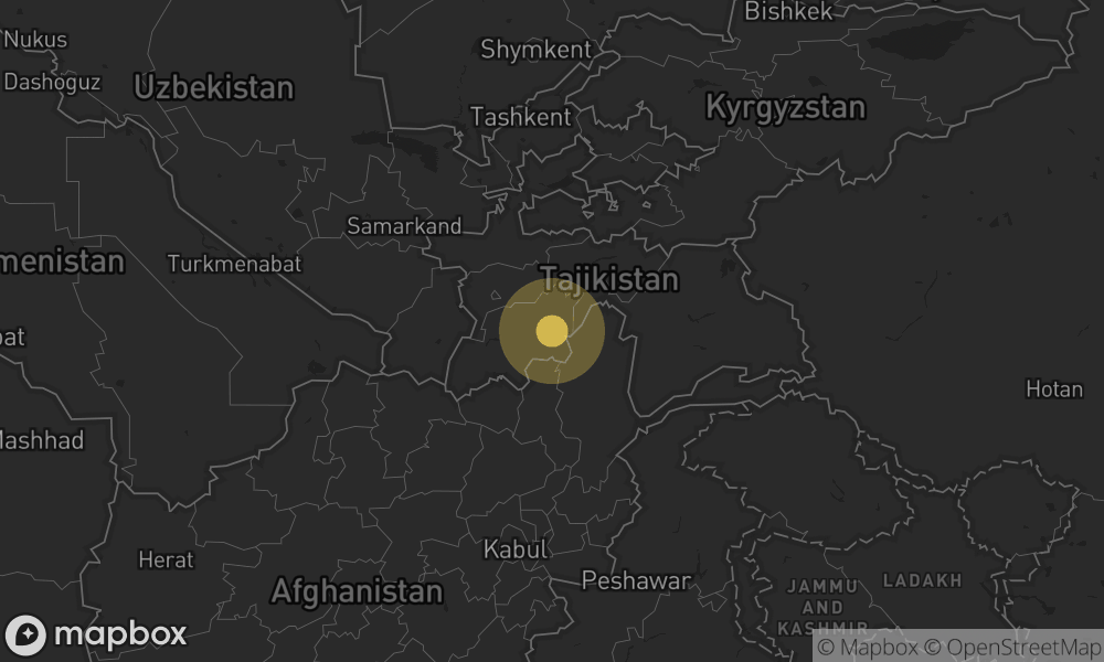 Global_EQ's tweet photo. A 4.4 magnitude #earthquake occured at 13 km SW of Mŭ’minobod, Tajikistan. See the full report at: https://t.co/y7kOcGj3WG’minobod-Tajikistan https://t.co/YkJ9pHiWbI