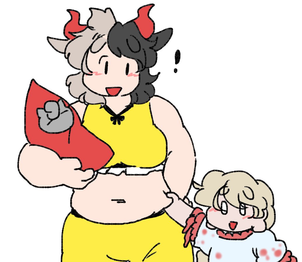 太めの絵は度々描いているけどこの程度だよ。マイルドぽっちゃりです。 