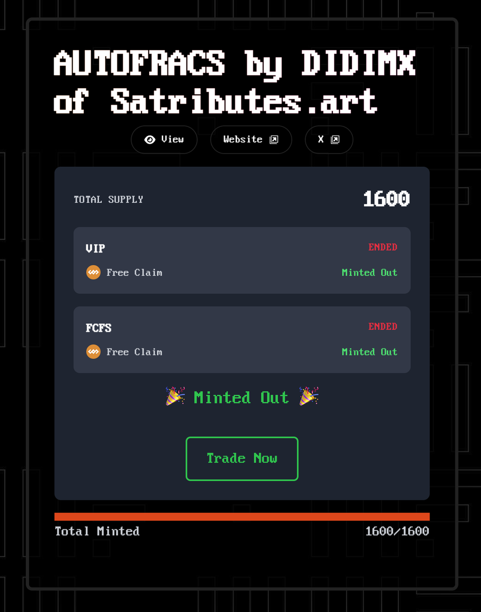 Long Live Art

Long Live Fractal

Lon Live Bitcoin