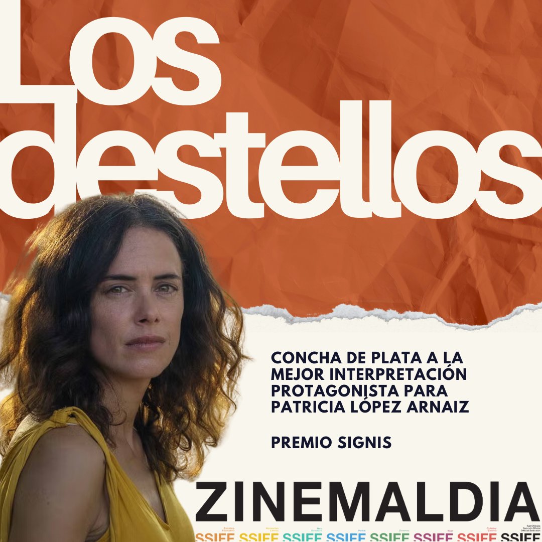 Otra de las películas triunfadoras ha sido "Los destellos" que se ha llevado el Premio Signis y la Concha de Plata a la Mejor Interpretación Protagonista para Patricia lópez Arnaiz

#zinemaldia #ssiff72 #losdestellos #conchadeplata #patricialopezarnaiz #premiosignis