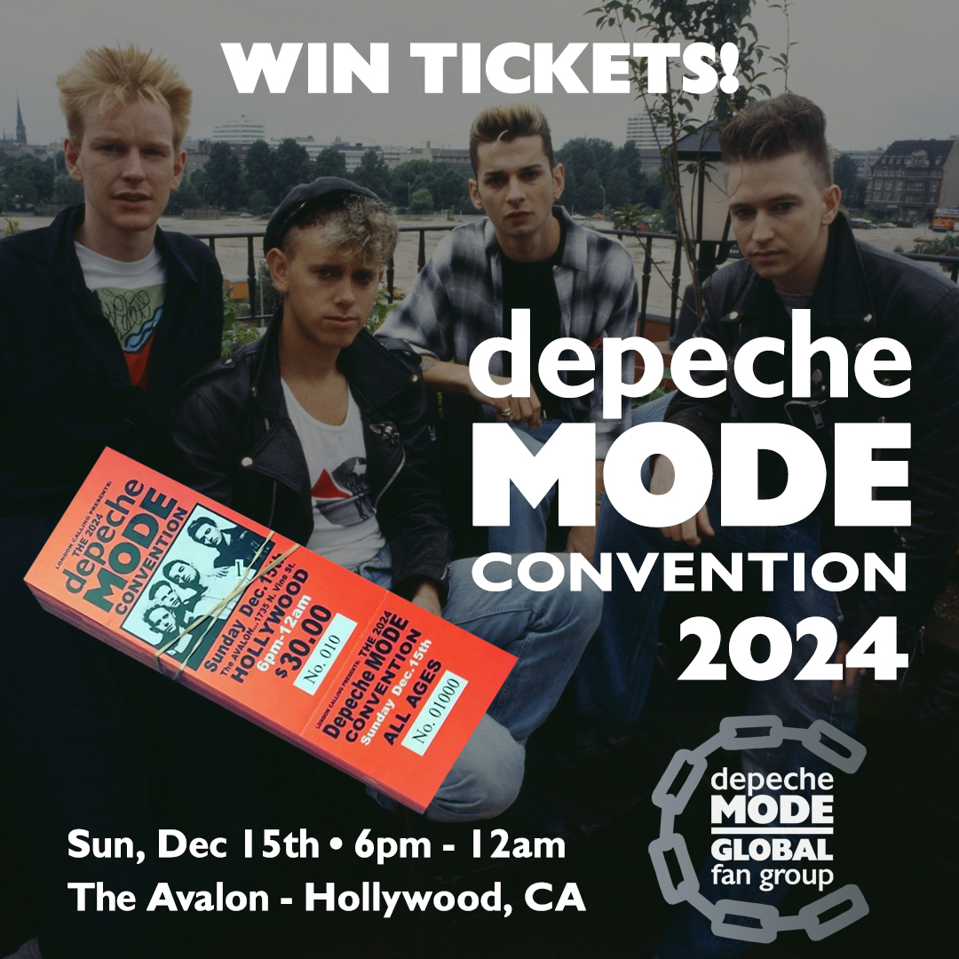 The 2024 #DepecheMode #Convention is Sun, Dec 15th at The Avalon in Hollywood, CA. To win a pair, reply your favorite album track or b-side from the #MusicForTheMasses era. A winner will be randomly selected from all comments posted here, on our Instagram page, and on Facebook.