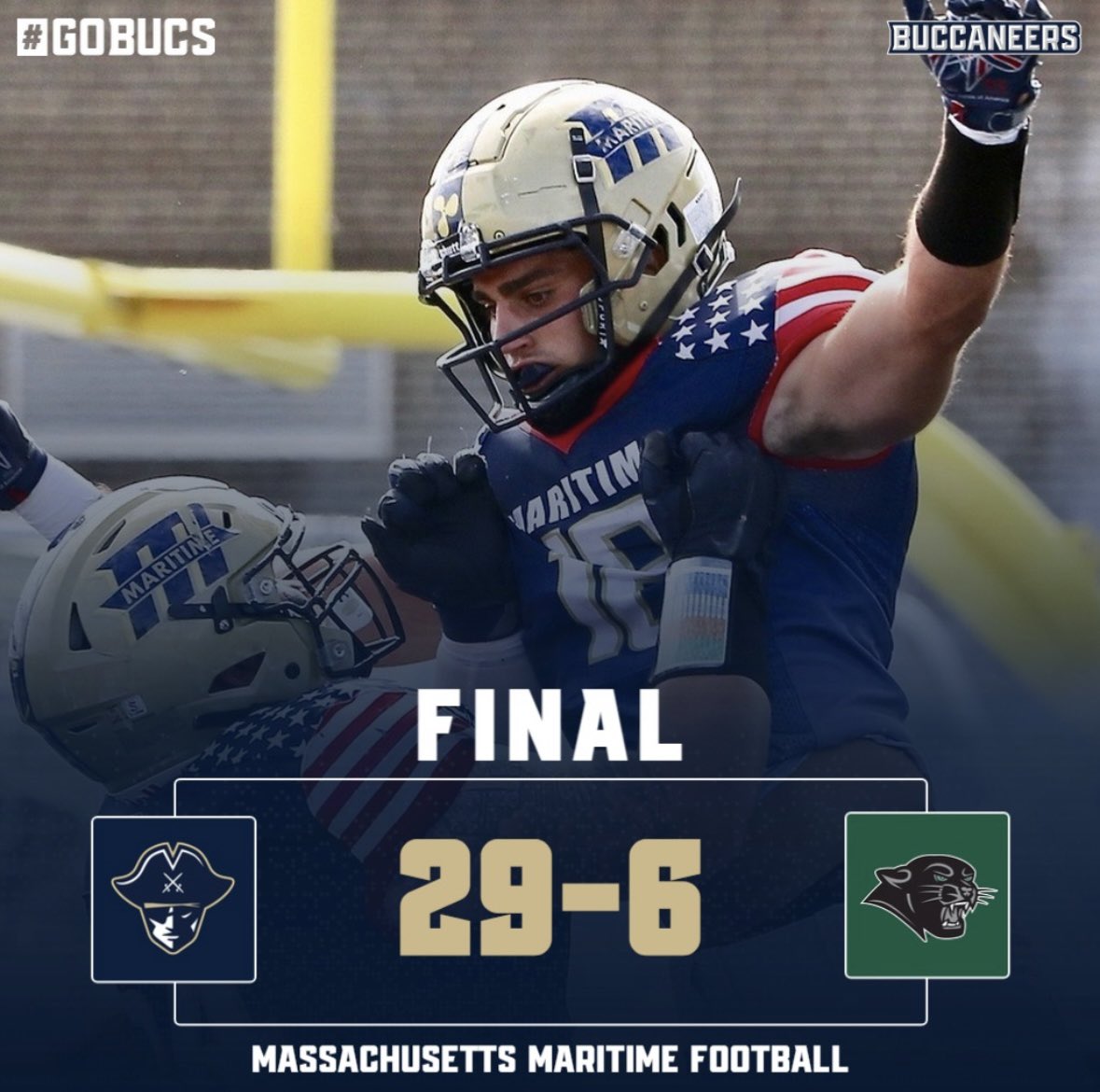 bucs_fball's tweet photo. Bucs get a huge win on Homecoming weekend! #DefendTheBay https://t.co/QnAGVbxiFD