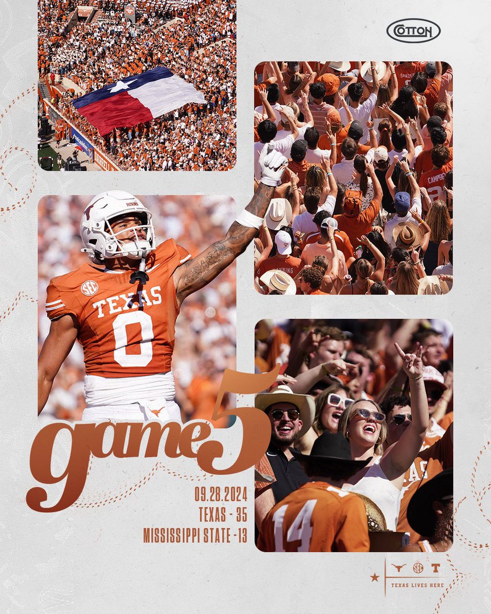5️⃣-0️⃣

#HookEm
