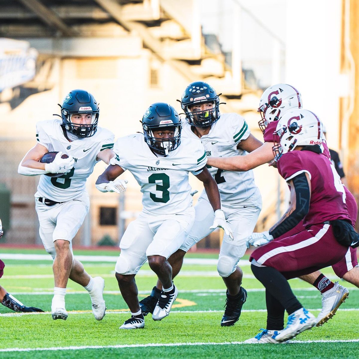 TWolvesFBall's tweet photo. Congrats to #8 Cole Truant - the JL Player of the Game! 
#jhsfootball #thepack #3strong #AsOne #stackem
@TruantCole https://t.co/eG9E2ShN60