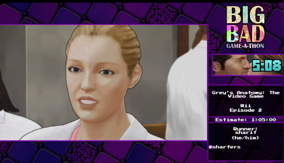 Come on over to the stream, we're figuring out with Sharif if Grey knows their anatomy or something.