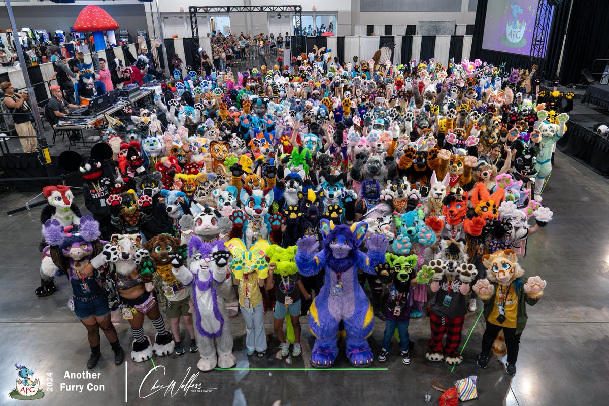 Another Furry Con | Sept 19-21, 2025 (@anotherfurrycon) on Twitter photo And here it is! The #AFC2024 Furry Group Photo(s) - we had so many furries we had to split into two pictures!
We are overjoyed to see the diverse attendance of our first year con, thank you all so much!! ๐
๐ท: <a href="/Chaiwolfess/">Chai Wolfess ฮโ LVFC</a> And here it is! The #AFC2024 Furry Group Photo(s) - we had so many furries we had to split into two pictures!
We are overjoyed to see the diverse attendance of our first year con, thank you all so much!! ๐
๐ท: <a href="/Chaiwolfess/">Chai Wolfess ฮโ LVFC</a>