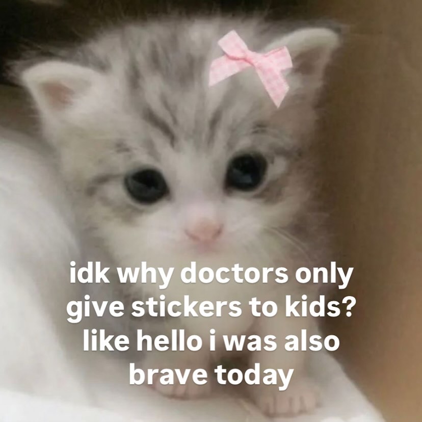 Catsillyness's tweet image. i was brave too