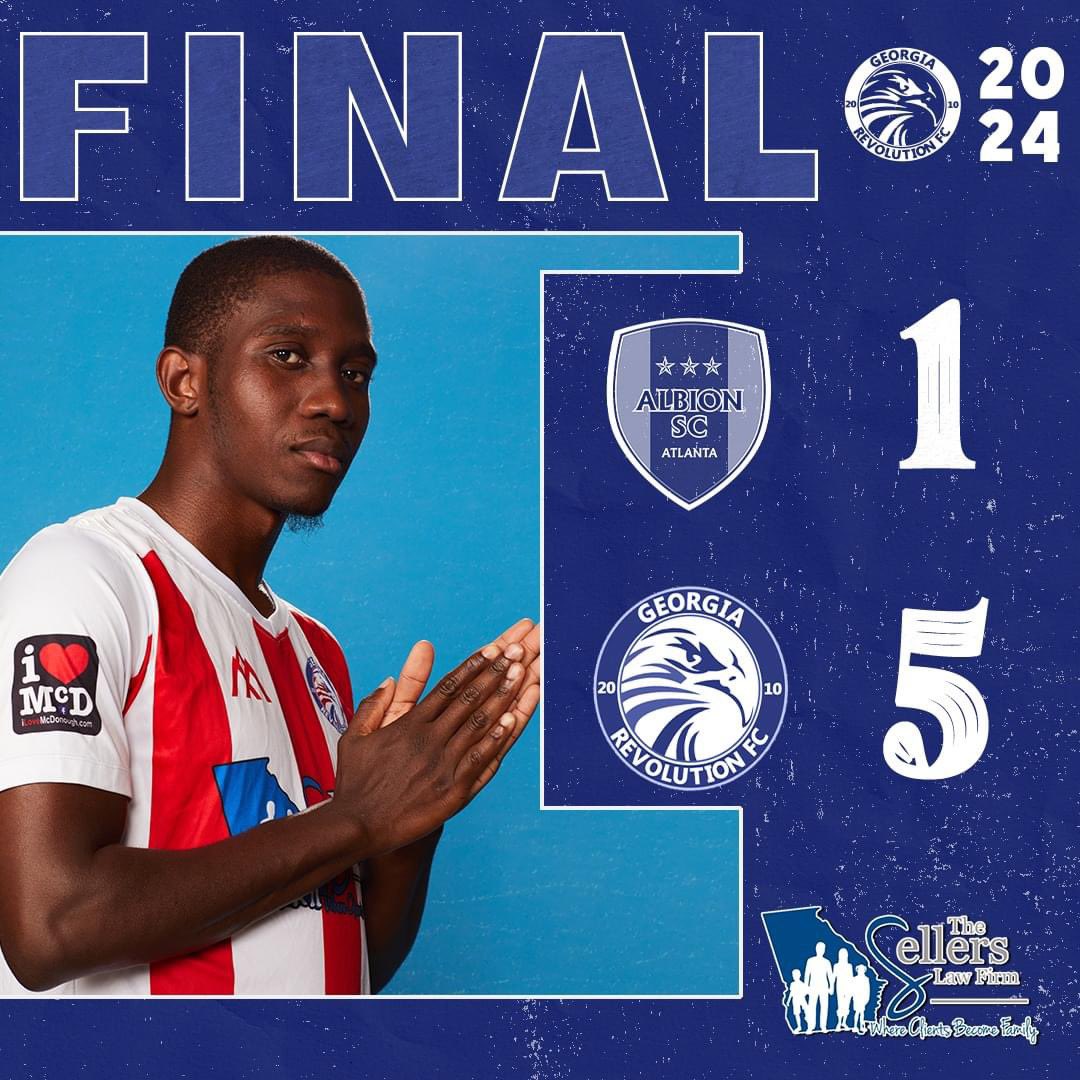 Ga_Revolution's tweet photo. FINAL | Derby Demolitions are always a treat 😎
Goals by Lennox Dixon (2), Martin Saucedo (2), and Marley Stephenson! #OurRevolution 🦅⚽️ #UpTheRevs 🔴⚪️🔵 (photos by @photosbyysofia ) https://t.co/zCOF71ssHD