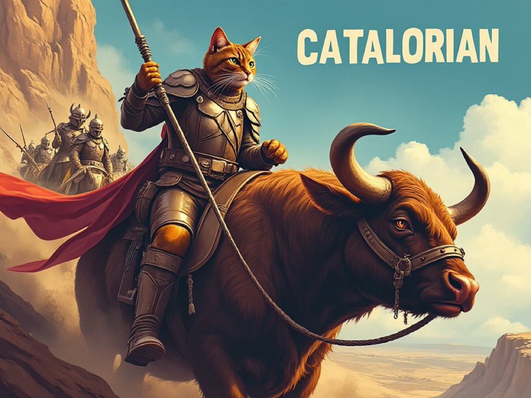 CryptoB_777's tweet photo. The #CATALORIAN will ride the Bull straight to billions! Fade at your own Risk!