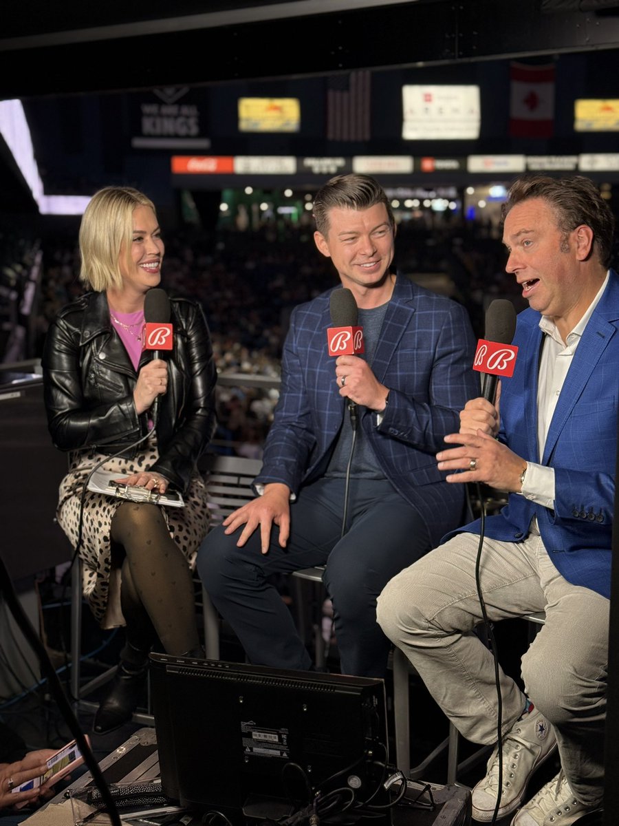 Are we talking about Kyle’s pickleball game or Quinton Byfield expectations… or BOTH?!

Thank you to <a href="/Sportsnet/">Sportsnet</a>’s finest for joining us during the intermission report! Come visit us again in So Cal soon!

<a href="/sportsnetkyle/">Kyle Bukauskas</a> <a href="/FriedgeHNIC/">Elliotte Friedman</a> 

📸: <a href="/chrisglass/">Chris Glass</a>