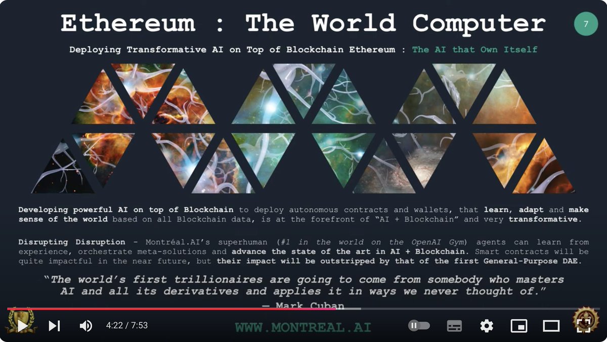ceobillionaire's tweet photo. [ “The AI NFT Genesis” ]

PRIOR ART (2017) 🏆✨

Witness the original vision: https://t.co/uyjSaYMkMY🔥

AI DAO | ARTIFICIAL INTELLIGENCE DECENTRALIZED AUTONOMOUS ORGANISATION ON BLOCKCHAIN ETHEREUM

#OpenAIGym #AI #NFT #Web3 https://t.co/Ayb8hk04PW