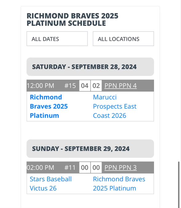 luketilley2025's tweet photo. Schedule: 
Starting pitcher Game 2
#uncommitted LHP 2025
Sunday @ 2pm.

#DCFallChamp

@prepbaseballva
@richmondbraves
@rd_baseball https://t.co/PuGsVxtrBR